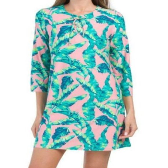 NWT CABANA LIFE Upf 50 Palm Cover-up Dress M - Picture 3 of 10